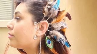 Feather Ear Cuff ♥ DIY [upl. by Sirret121]