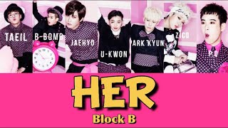 Block B 블락비 ／HER【カナルビ／日本語字幕／韓国語訳】 [upl. by Lamoureux]