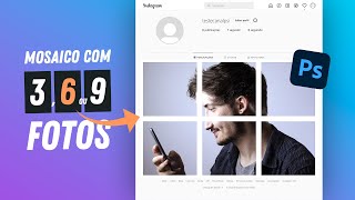 🔵 COMO CRIAR UM MOSAICO NO PHOTOSHOP PARA INSTAGRAM SOCIAL MEDIA [upl. by Sharl]