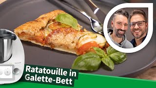 Ratatouille Galette Gesundes Thermomix® Kochrezept mit perfekten Scheiben vom Gemüse Styler [upl. by Wasson]