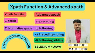 xpath and advanced xpath in selenium webdriver textNormalize spacePreceding  Followingsibling [upl. by Aronas]