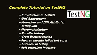 Complete TestNG Framework  Complete Tutorial on TestNG for Selenium  End to End Topics Covered [upl. by Joellyn]