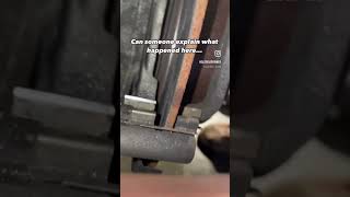 Customer drove with ONE brake pad😳 automobile mechanic shortsfeed shorts viralshorts [upl. by Roderigo991]