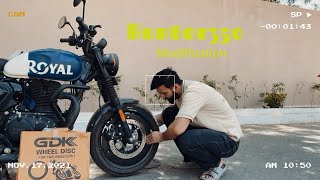 Hunter 350 modification Royal Enfield  Wheel disc cover installation [upl. by Lockwood353]