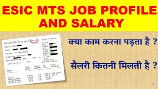 esic mts job profile and salary  esic mts salary 2021  esic mts job profile  esic mts syllabus [upl. by Deerc44]