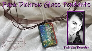 Faux Dichroic Glass Pendants Polymer Clay Dichroic Effect Pendants [upl. by Edithe709]