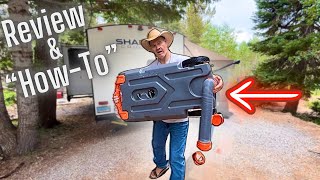 RV Tote Tank Unboxing amp Review Camco Rhino 21Gallon Portable Camper RV Tote Tank [upl. by Aikal964]