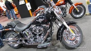 2013 HarleyDavidson Heritage Softail Fat Boy  Walkaround  2012 Toronto Motorcycle Show [upl. by Bedwell]