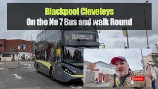 Blackpool Cleveleys On the NO 7 bus and walk round [upl. by Nosnehpets]