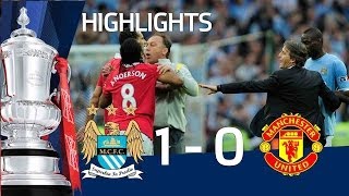 Man City 10 Man United Official Highlights  The FA Cup Semi Final [upl. by Moyra244]