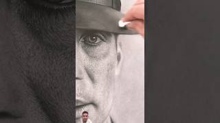 😯 HYPER REALISTIC portrait 😯 art drawing portrait sketch realistic cillianmurphy oppenheimer [upl. by Aned]