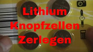 Lithium Knopfzellen Batterien zerlegen  eflose 755 [upl. by Enylekcaj]