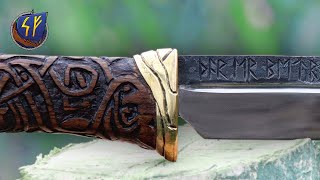 Making a Viking Seax  Ljosalfar Blade from Assassins Creed Valhalla [upl. by Tletski]