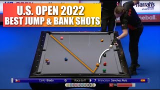 TOP 32 BEST JUMP amp BANK SHOTS  US OPEN 2022 9Ball Pool [upl. by Eibob]