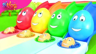 Surprise Eggs Kids Song  Colorful Eggs  BluLoo Nursery Rhymes amp Kids Songs [upl. by Lipcombe304]