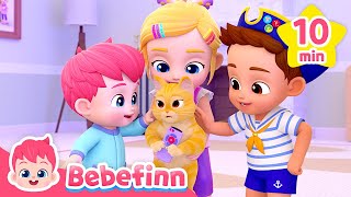 🐱 Hide and Seek with The Troublemaker Cat BooㅣKids Animal Song CompilationㅣBebefinn Nursery Rhymes [upl. by Ellga]