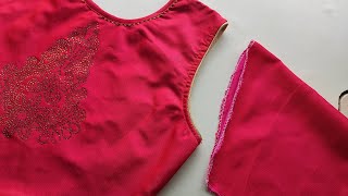 How To Attach Sleeves In Ready Made Dress [upl. by Folger801]