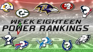 NFL Week 18 Power Rankings [upl. by Eydnarb]