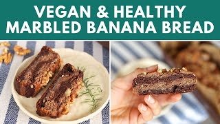 Healthy Marbled Banana Bread Vegan [upl. by Ennaeus]