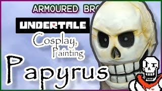 Papyrus Painting Cosplay Tutorial  Undertale Full head mask [upl. by Olivie]