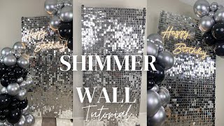 HOW TO SHIMMER WALL BACKDROP WITH BALLOONS AND NEON SIGN  Tutorial [upl. by Noami254]