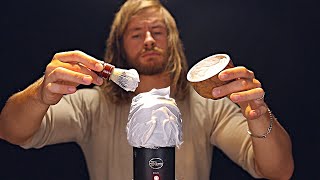 Ultra Slow RAW Barbershop SHAVING FOAM Application 💈ASMR💈 [upl. by Eenert]