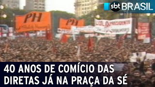 Há 40 anos São Paulo recebia comício histórico das Diretas Já  SBT Brasil 250124 [upl. by Matusow175]