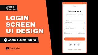 Android Login Screen  UI Design  Android Studio Tutorial [upl. by Bonaparte104]