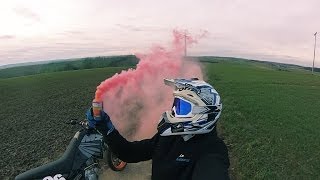 Happy New Year  MZ 125 SM  FIREWORK  GoPro HD Hero 3 Silver Edition [upl. by Orgalim]