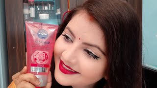 Nivea skin breathe miceller rose water face wash review  best face wash for every skin type [upl. by Edac]