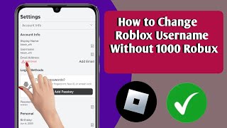 How To change Roblox username without 1000 Robux 2024  How to change a Roblox username for free [upl. by Wenoa]