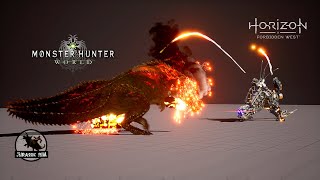 Savage Deviljho vs Thunderjaw  Animating Comparison  Animation Showcase [upl. by Etana910]