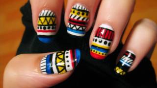 Tribal Nail Art [upl. by Hsital812]