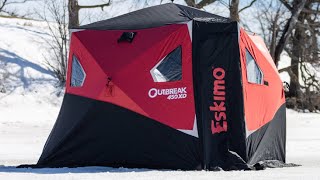 Eskimo Outbreak 450XD Ice Fishing Shelter  North Metro Ice Fishing Show [upl. by Rhoads]