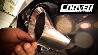 CARVEN 5quot Exhaust Tips INSTALL  DODGE CHARGER RT PLUS [upl. by Soane]