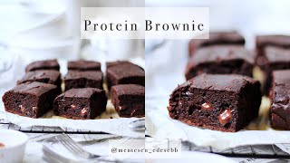 Protein Brownie  Glutén és hozzáadott cukormentes  mentesenedesebb [upl. by Chang]