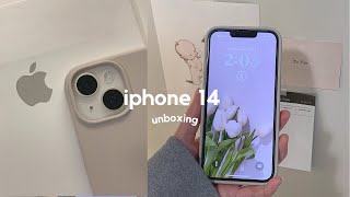 iphone 14 starlight  aesthetic unboxing  setup accessories camera test iphone xr comparison [upl. by Atikram431]