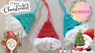 PATRÓN FACIL GNOMOS NAVIDAD TEJIDOS A CROCHET [upl. by Narcissus]