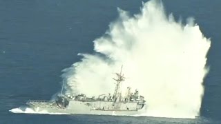 Sinking A Navy Frigate With Missiles And Torpedoes – SINKEX Sinking Exercise [upl. by Leahkim244]