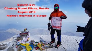 Summit Day Climbing Mount Elbrus Russia Highest Mountain in Europe [upl. by Yecam]