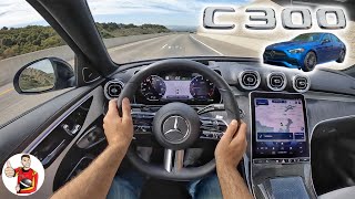 The 2022 MercedesBenz CClass isn’t a Taste of Luxury it’s the Full Meal POV Drive Review [upl. by Ayhtnic]