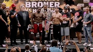 ADRIEN BRONER VS BILL HUTCHINSON • FULL WEIGH IN amp FACE OFF VIDEO [upl. by Ahseki]