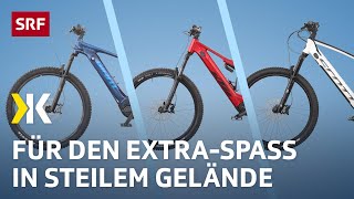 EBikes im Test Die besten Mountainbikes für sportliche Bergabenteuer  2023  Kassensturz  SRF [upl. by Egroj]