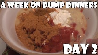 A Week On Dump Dinners Day 2  Chicken Taco Bake [upl. by Acirrej807]