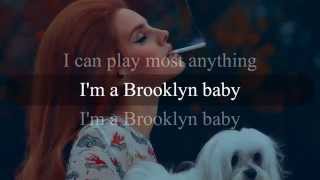 Lana del Rey  Brooklyn Baby  Karaoke Tono Original [upl. by Ara]