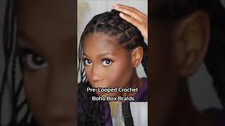 30Minute Boho Braids Prelooped Crochet Box Braids with Human Hairboho [upl. by Meelas]