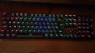 Unboxing Teclado Mecânico Redragon Mitra RGB Switch Brown  Primeiras impressões e Teste de Barulho [upl. by Ress]