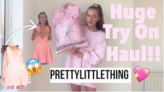 HUGE PRETTY LITTLE THING HAUL  AUTUMN WINTER TRY ON HAUL🎀💖 [upl. by Gnahk]