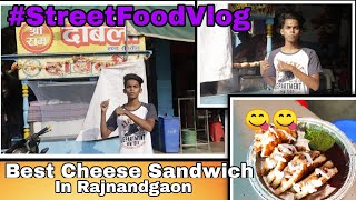 BEST CHEESE SANDWICH IN RAJNANDGAON  Street Food Vlog  😋😋😋 [upl. by Putnem]