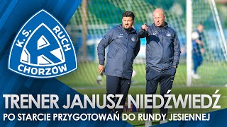 Trener Janusz Niedźwiedź po starcie przygotowań do rundy jesiennej 13062024 [upl. by Akere246]